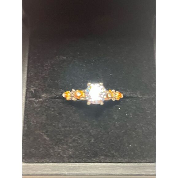 Sterling Silver Cubic Zirconia Ring and Band Size 8 NEW - Picture 3 of 5